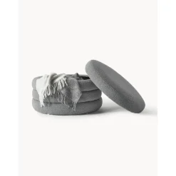 Pouf Xl Contenitore In Boucle Alto*Westwing Collection Clearance