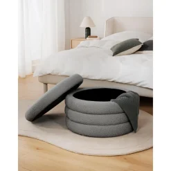 Pouf Xl Contenitore In Boucle Alto*Westwing Collection Clearance