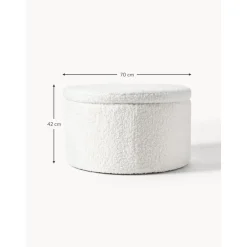 Pouf Xl In Tessuto Teddy Con Vano Contenitore Alida*Westwing Collection Online