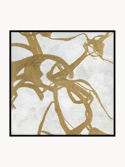 Quadero Dipinto A Mano Con Cornice In Legno Goldplay