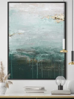 Quadro Dipinto A Mano Con Cornice In Legno Gradient Grace