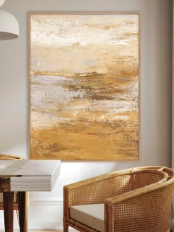 Quadro Dipinto A Mano Con Cornice In Legno Idrata