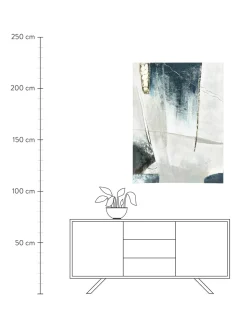 Quadro Su Tela Dipinto A Mano Golden Blue I