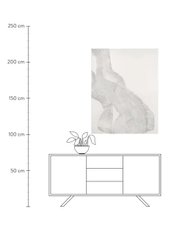 Quadro Su Tela Dipinto A Mano White Sculpture 1