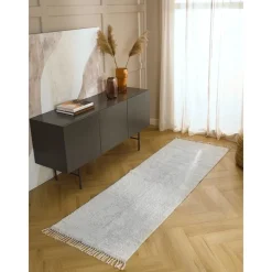 Runner In Cotone Fatto A Mano Con Frange Daya*Westwing Collection New