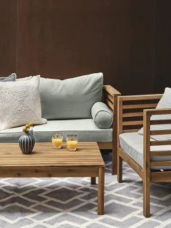 Salotto Da Giardino In Legno Di Acacia Bo 4 Pz