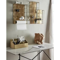 Scaffale Da Parete In Metallo Con Ripiani In Vetro Ada*Nordal Hot