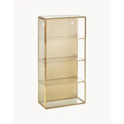 Scaffale Da Parete In Metallo Con Ripiani In Vetro E Anta In Vetro Ada*Nordal Fashion