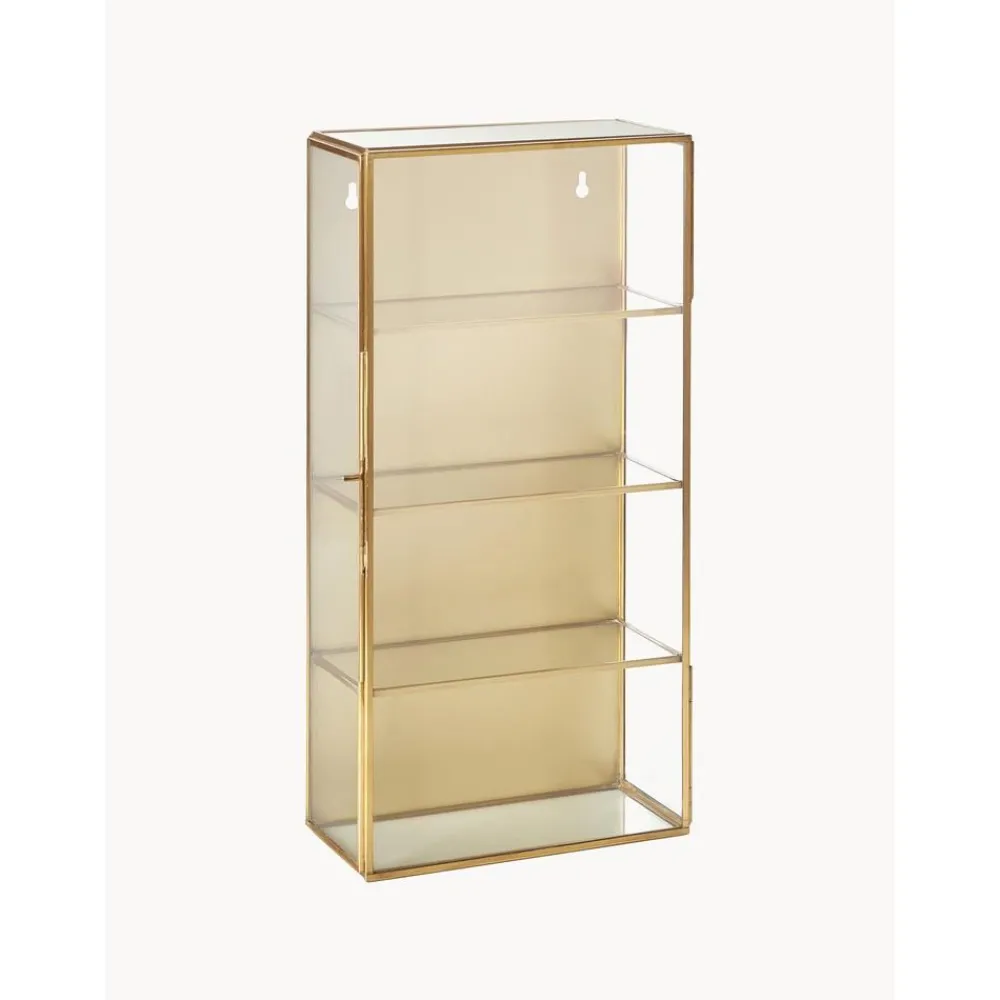 Scaffale Da Parete In Metallo Con Ripiani In Vetro E Anta In Vetro Ada*Nordal Fashion