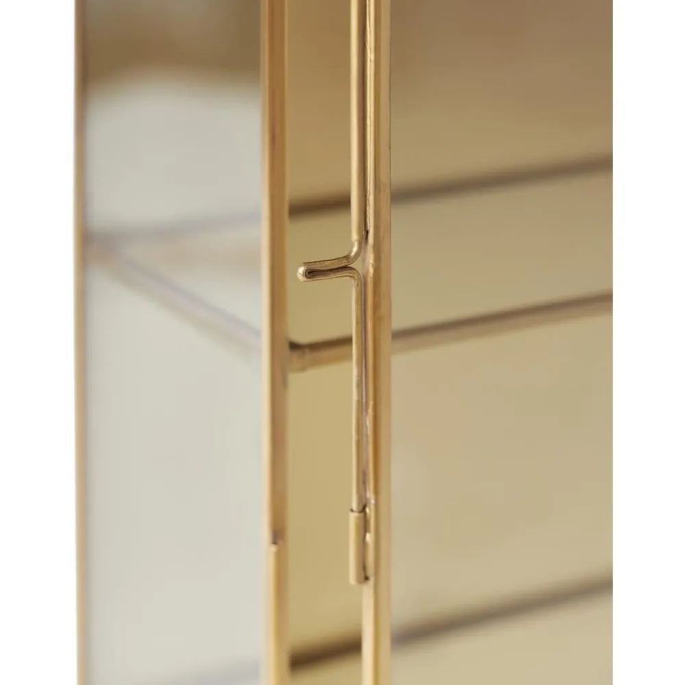 Scaffale Da Parete In Metallo Con Ripiani In Vetro E Anta In Vetro Ada*Nordal Fashion