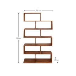 Scaffale In Legno Di Acacia Authentico Zick Zack*Kare Design Fashion