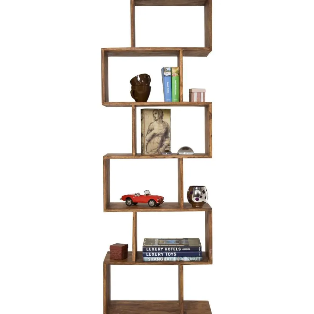 Scaffale In Legno Di Sheesham Authentico Zick Zack*Kare Design New