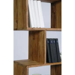 Scaffale In Legno Di Sheesham Authentico Zick Zack*Kare Design Outlet