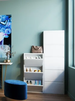 Scarpiera Da Parete Con Scomparti A Ribalta Caruso