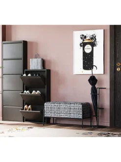 Scarpiera Da Parete Con Scomparti A Ribalta Caruso