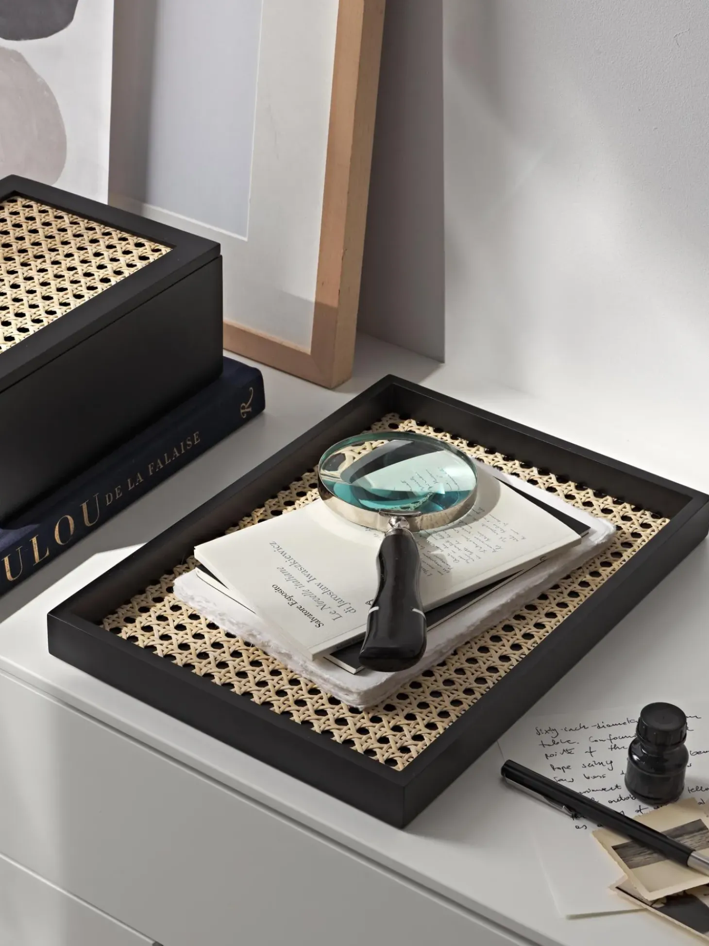 Scatola Portaoggetti Con Intreccio Viennese Carina