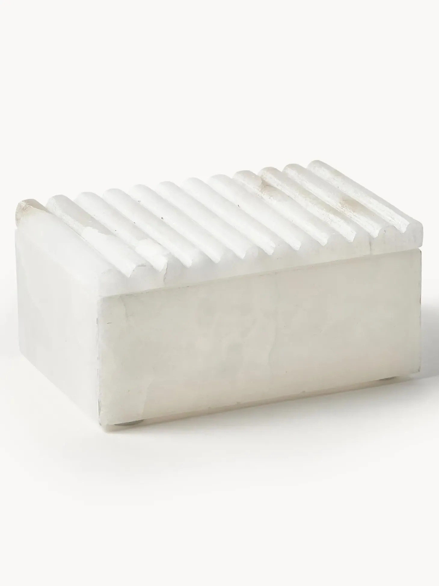 Scatola Portaoggetti Jutta Con Coperchio Scanalato