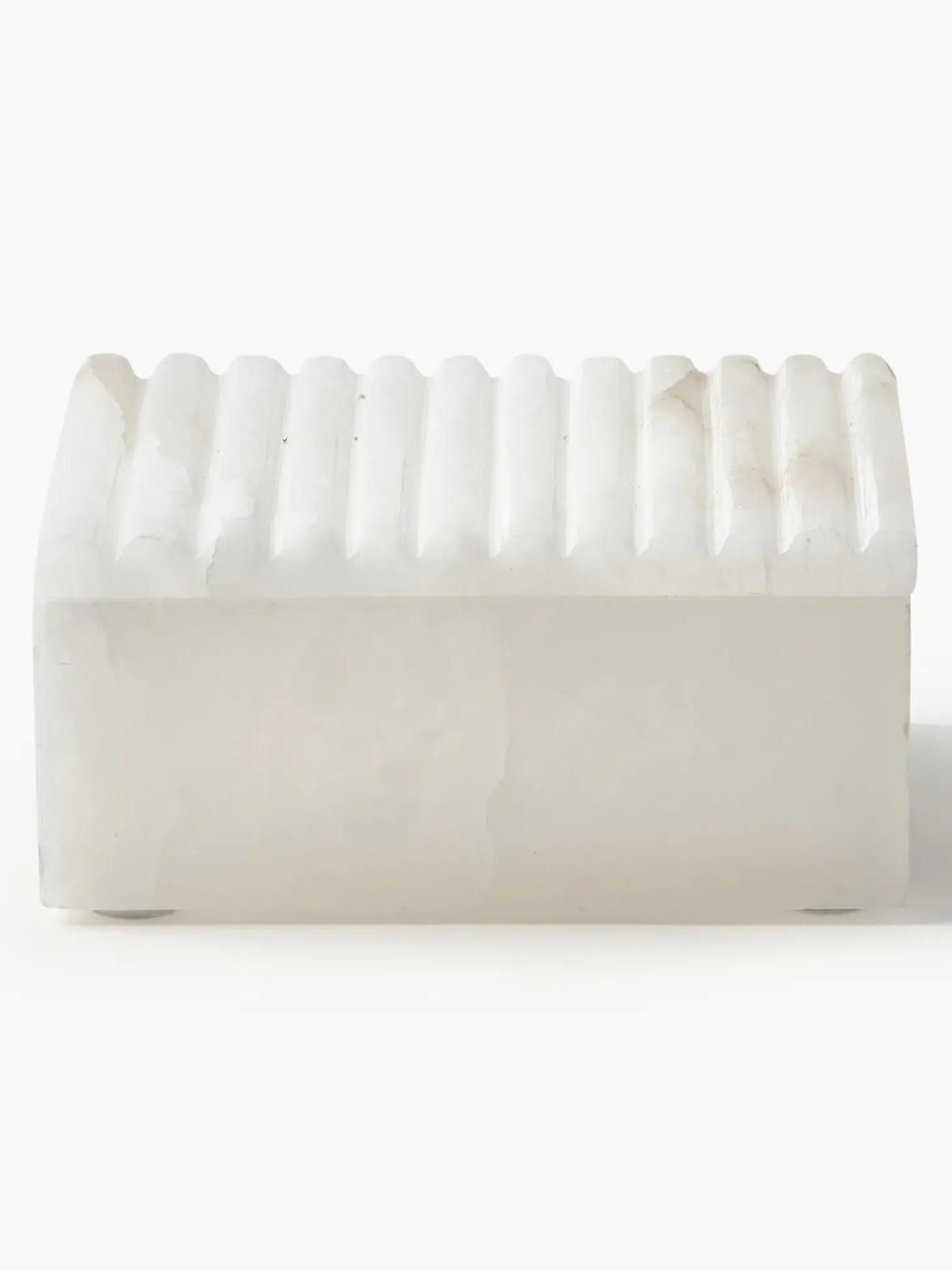 Scatola Portaoggetti Jutta Con Coperchio Scanalato