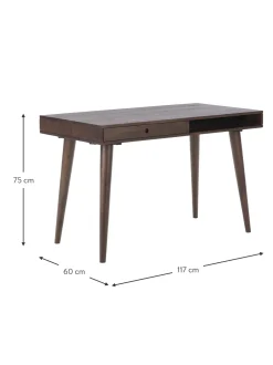 Scrivania Con Cassetto In Legno Massiccio Tova