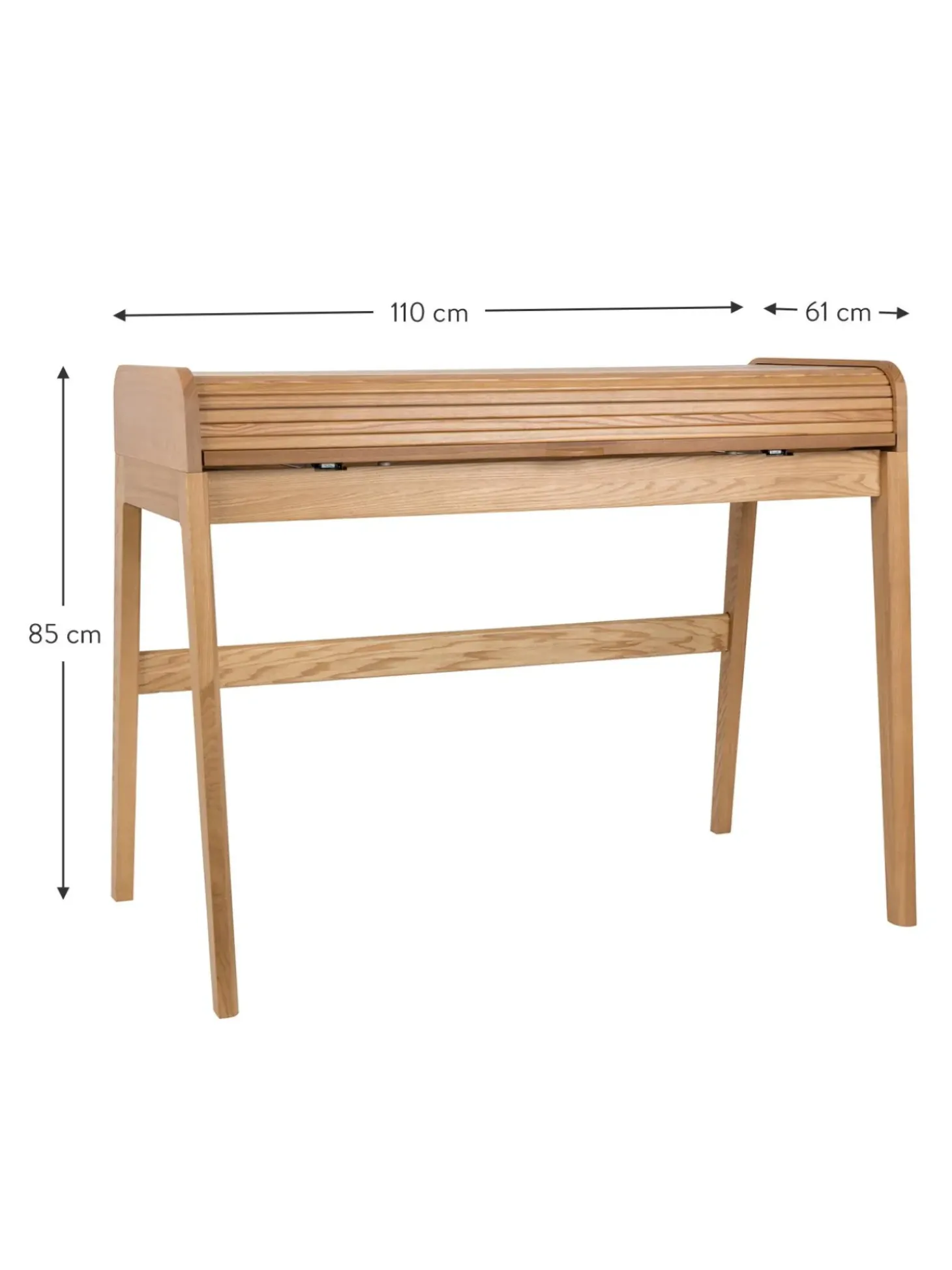 Scrivania In Legno Con Piano Scanalato E Arrotolabile Barbier