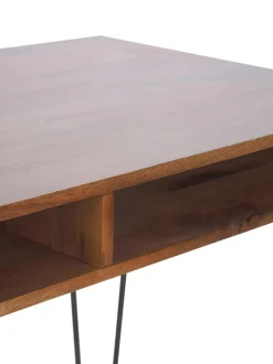 Scrivania In Legno Massiccio E Metallo Repa