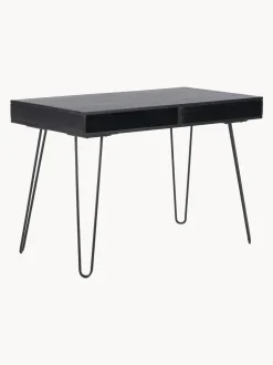 Scrivania In Legno Massiccio E Metallo Tova