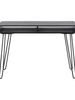 Scrivania In Legno Massiccio E Metallo Tova