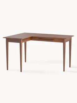 Scrivania Rettangolare In Legno Di Mango Con Cassetti Paul