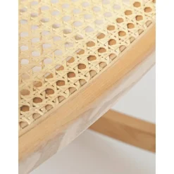 Sedia A Dondolo In Legno Di Frassino Con Intreccio In Rattan Craig*Westwing Collection Hot