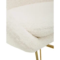 Sedia A Dondolo In Teddy Con Gambe In Metallo Wing*Westwing Collection New