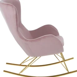 Sedia A Dondolo In Velluto Con Gambe In Metallo Wing*Westwing Collection Best