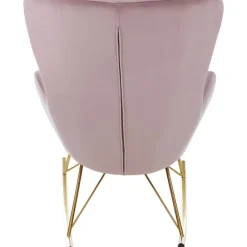 Sedia A Dondolo In Velluto Con Gambe In Metallo Wing*Westwing Collection Best