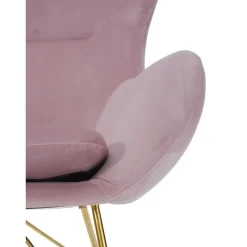 Sedia A Dondolo In Velluto Con Gambe In Metallo Wing*Westwing Collection Best