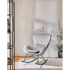 Sedia A Dondolo In Velluto Con Gambe In Metallo Wing*Westwing Collection Fashion