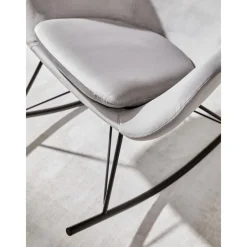 Sedia A Dondolo In Velluto Con Gambe In Metallo Wing*Westwing Collection Fashion