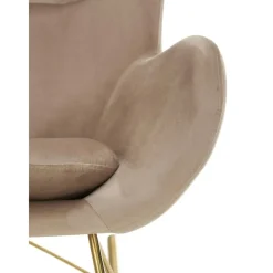 Sedia A Dondolo In Velluto Con Gambe In Metallo Wing*Westwing Collection Discount