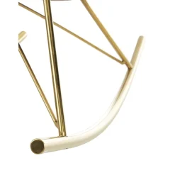 Sedia A Dondolo In Velluto Con Gambe In Metallo Wing*Westwing Collection Discount