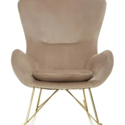 Sedia A Dondolo In Velluto Con Gambe In Metallo Wing*Westwing Collection Discount