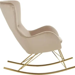 Sedia A Dondolo In Velluto Con Gambe In Metallo Wing*Westwing Collection Discount