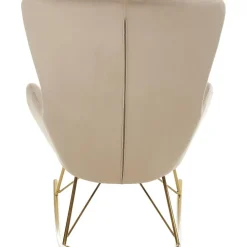 Sedia A Dondolo In Velluto Con Gambe In Metallo Wing*Westwing Collection Discount