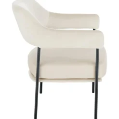 Sedia A Poltrona In Velluto Bianco Zoe*Westwing Collection Discount