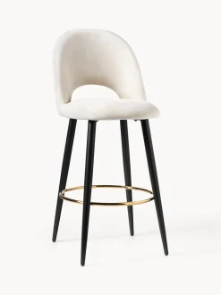 Sedia Bar In Velluto Rachel