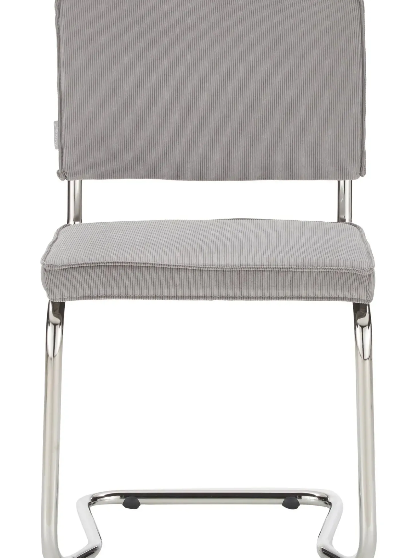 Sedia Cantilever In Velluto A Coste Kink