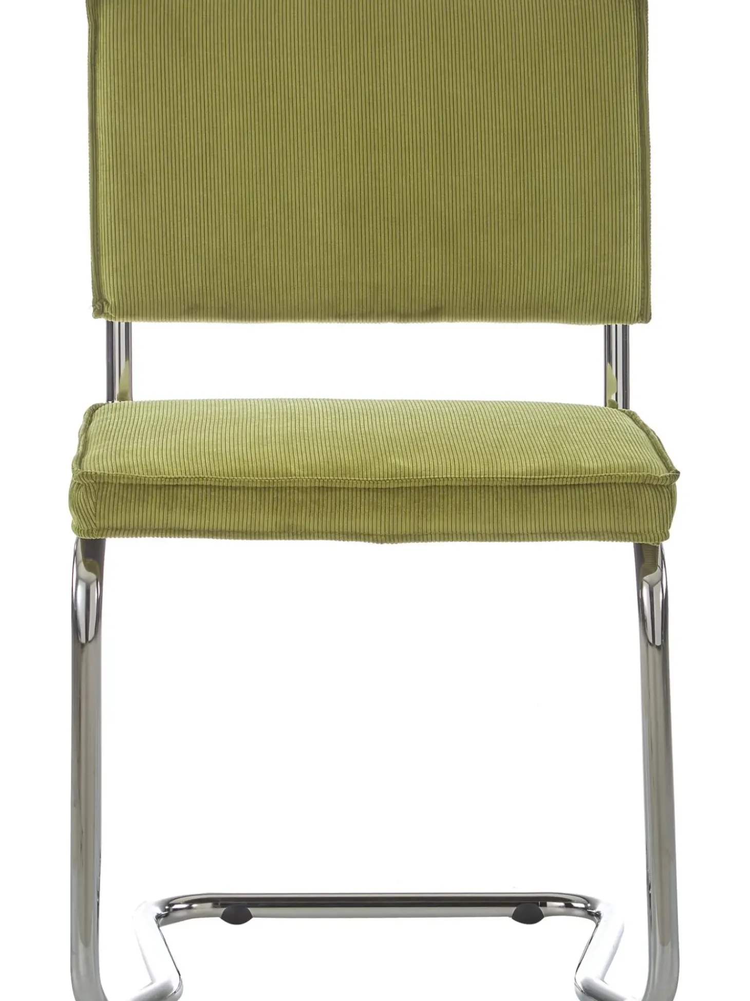 Sedia Cantilever In Velluto A Coste Kink