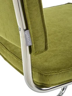 Sedia Cantilever In Velluto A Coste Kink