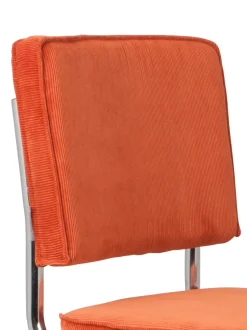 Sedia Cantilever In Velluto A Coste Kink