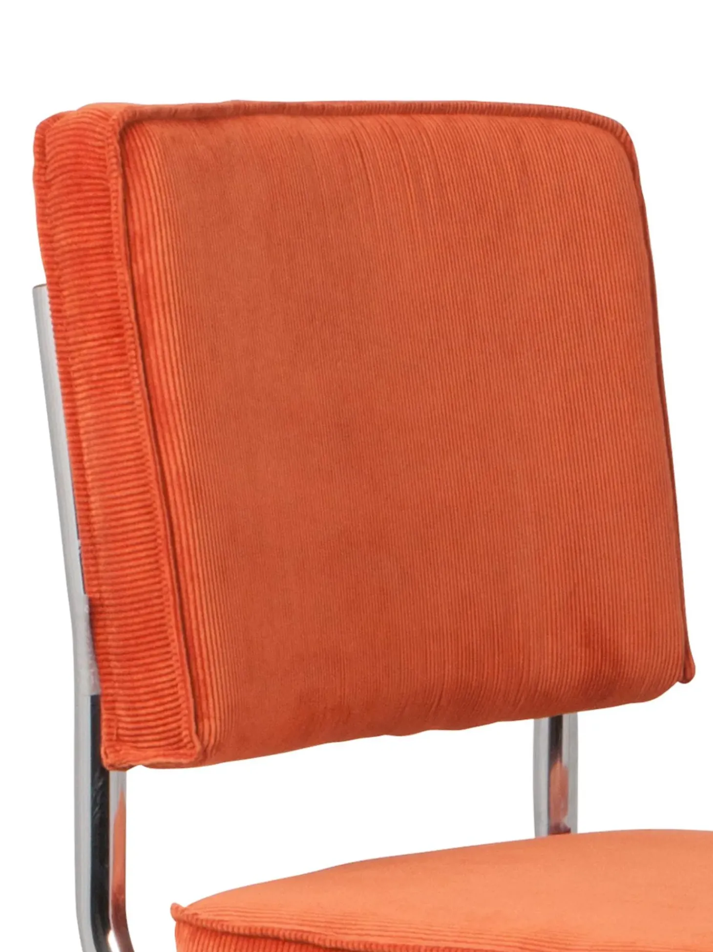 Sedia Cantilever In Velluto A Coste Kink