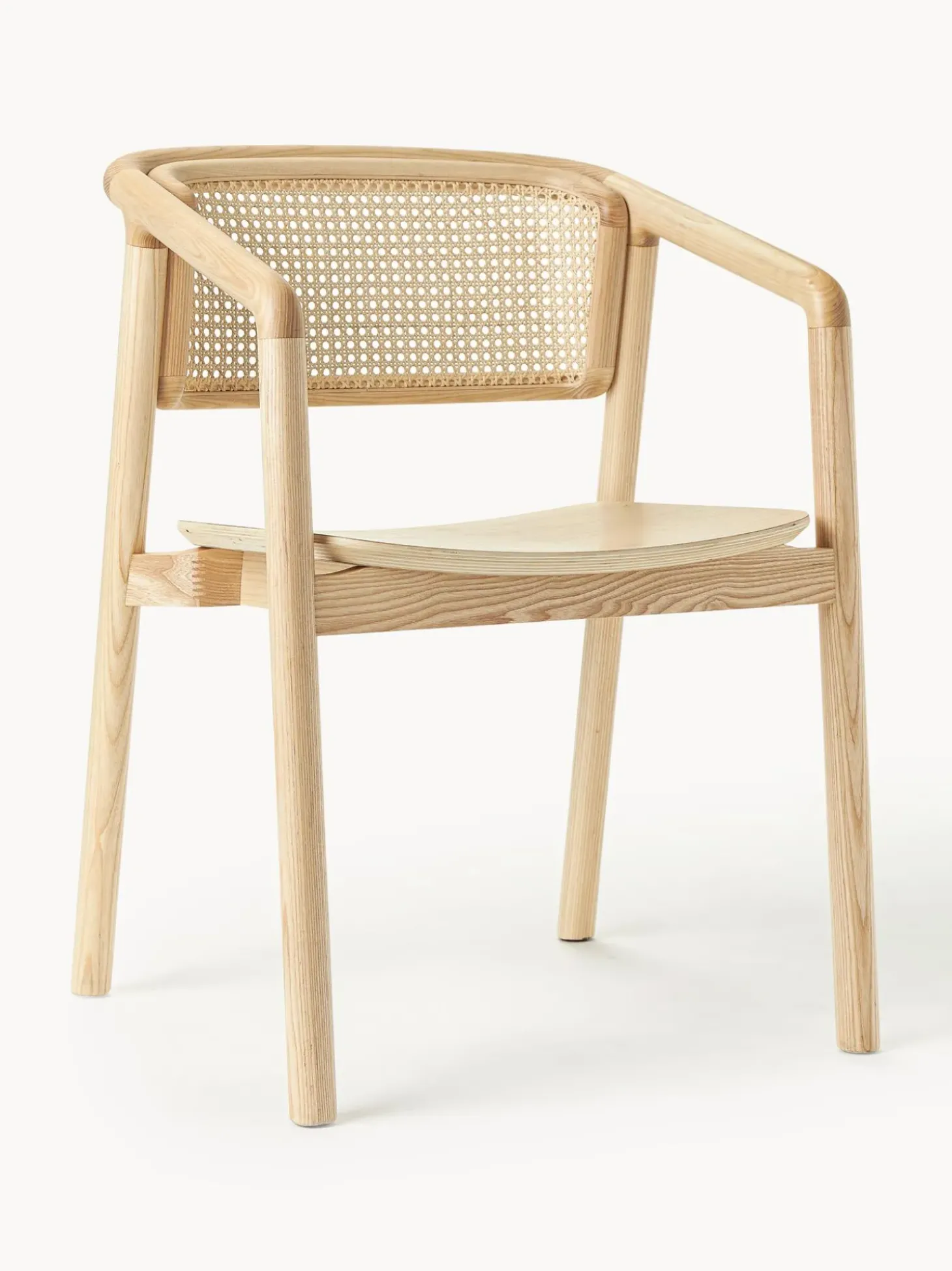 Sedia Con Braccioli Con Finitura Naturale E Intreccio Viennese Gali