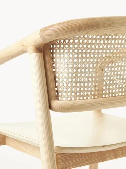 Sedia Con Braccioli Con Finitura Naturale E Intreccio Viennese Gali