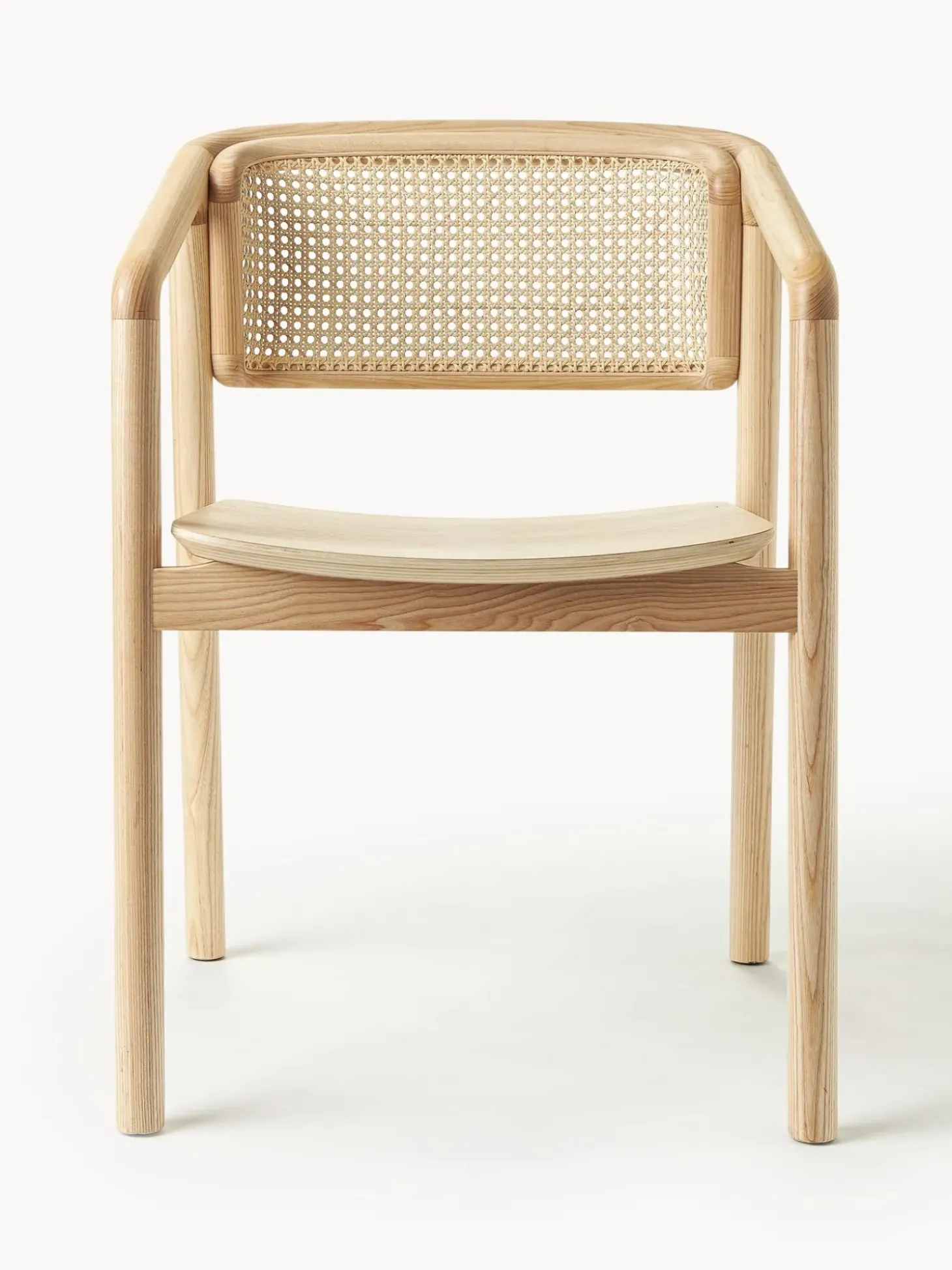 Sedia Con Braccioli Con Finitura Naturale E Intreccio Viennese Gali
